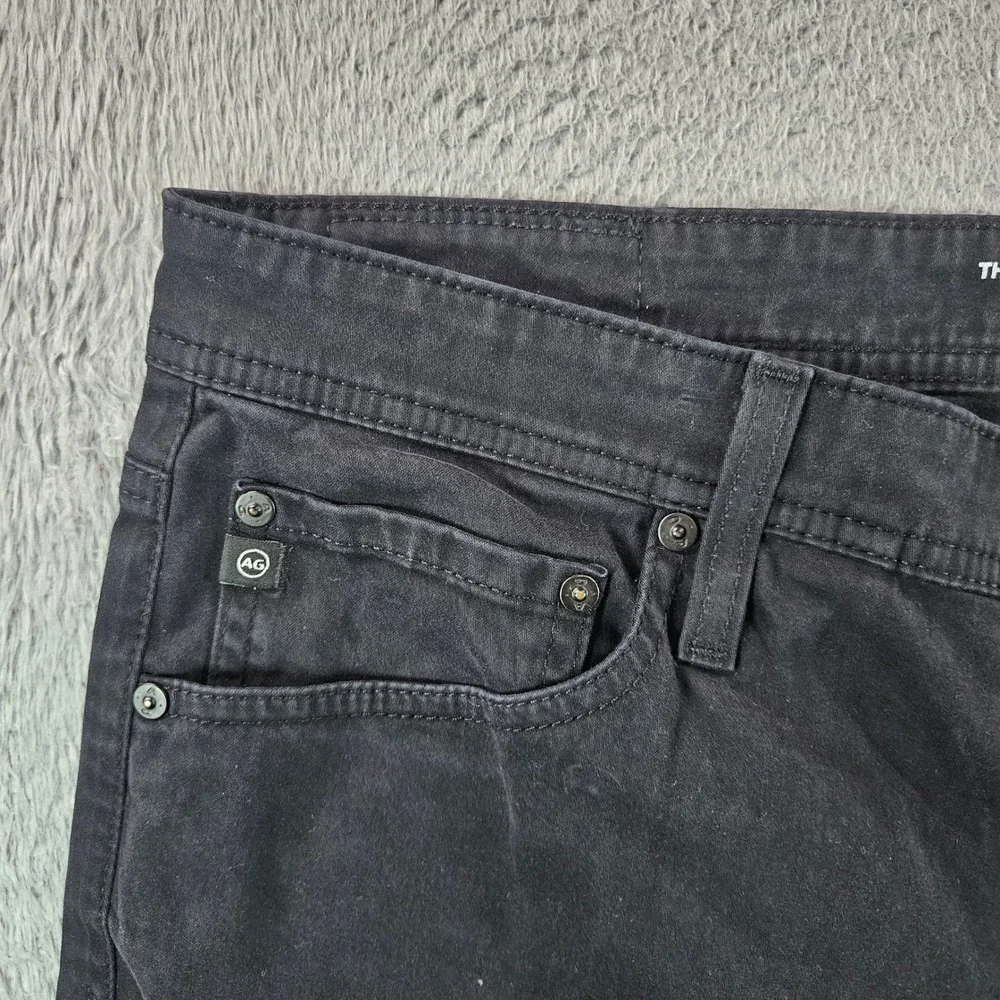 AG Adriano Goldschmied The Everett Slim‎ Straight Black Pants 38x32